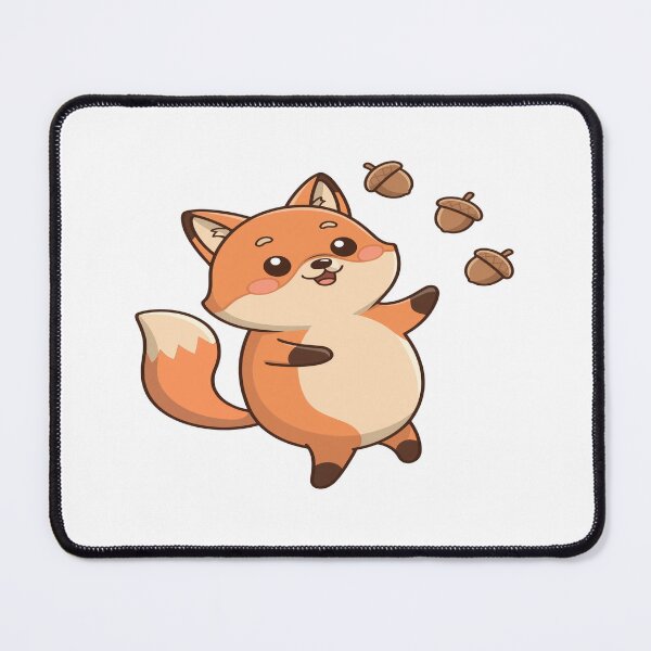 Item preview, Cute Fluffy Fox Juggling Nuts designed and sold by RicciAbby.