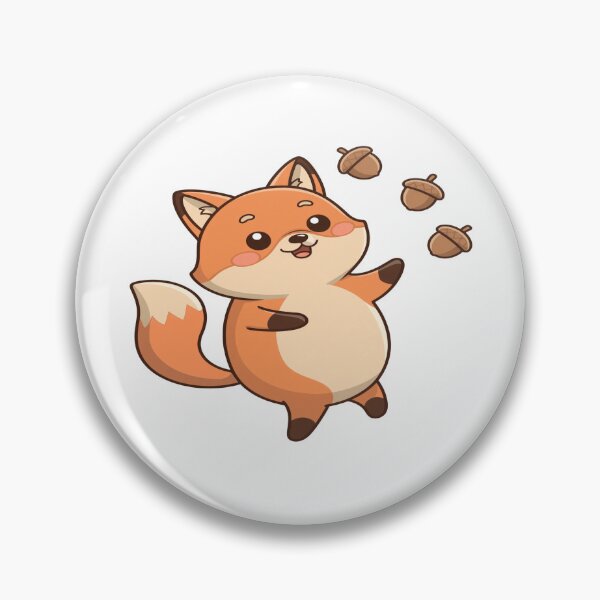 Item preview, Cute Fluffy Fox Juggling Nuts designed and sold by RicciAbby.