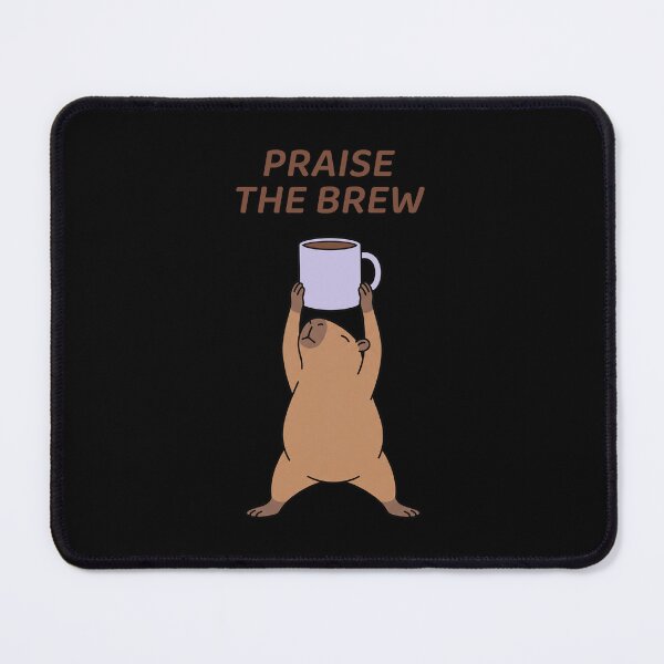 Item preview, Praise the Brew, Funny Capybara Coffee Lover Art designed and sold by Sir Capy B.