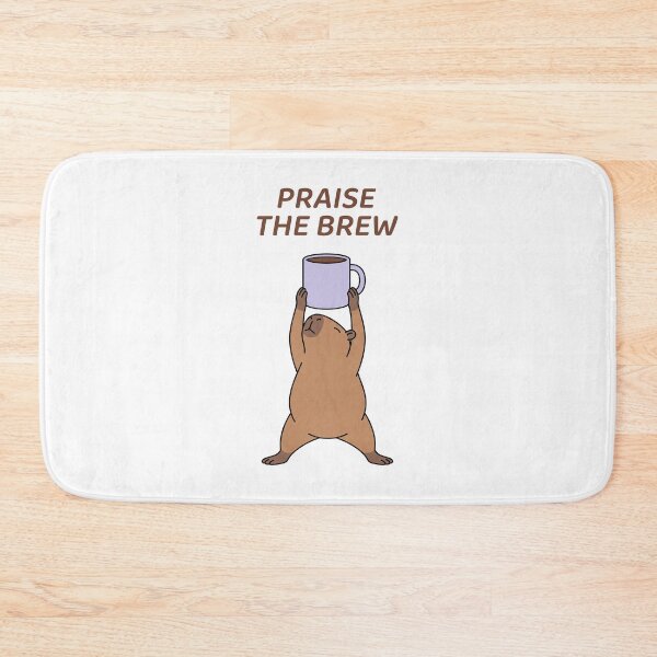 Item preview, Praise the Brew, Funny Capybara Coffee Lover Art  designed and sold by Sir Capy B.