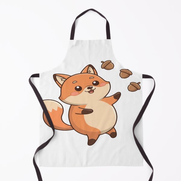 Item preview, Cute Fluffy Fox Juggling Nuts designed and sold by RicciAbby.