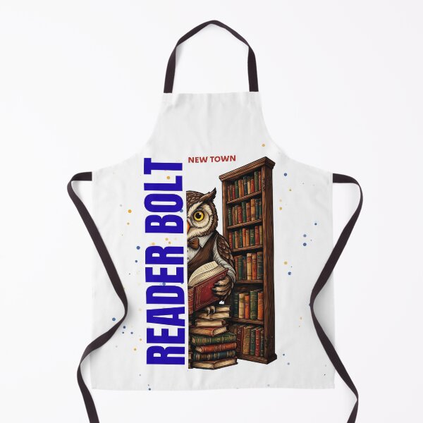 Item preview, Owl librarian surrounded by ancient books with the Phrase "Reader Bolt" designed and sold by DVerse Studio.