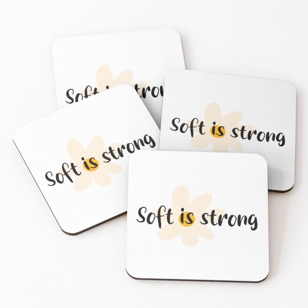 Item preview, Soft Is Strong Floral Quote designed and sold by Aniko Tulipan.