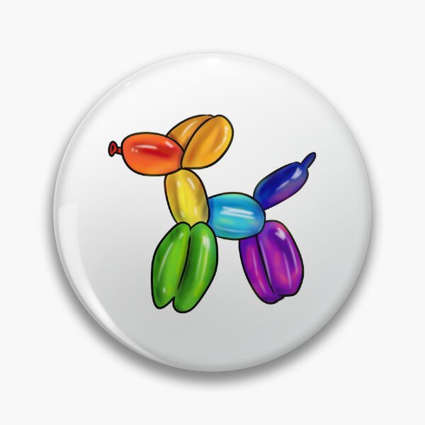 Item preview, Vibrant Rainbow Balloon Animal Dog designed and sold by JimboTurtle.