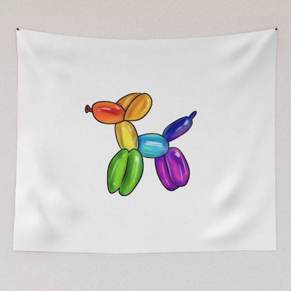 Item preview, Vibrant Rainbow Balloon Animal Dog designed and sold by JimboTurtle.