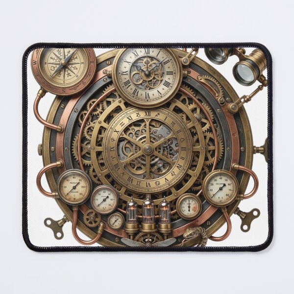 Item preview, Intricate Steampunk Timepiece & Explorer’s Compass Emblem designed and sold by Targon.