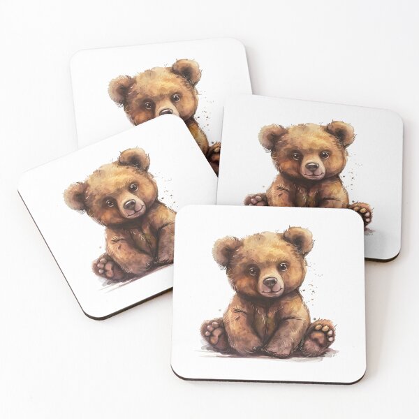 Item preview, Bear Cub | Cute Woodland Animal Watercolor Art designed and sold by Mandayartstudio.