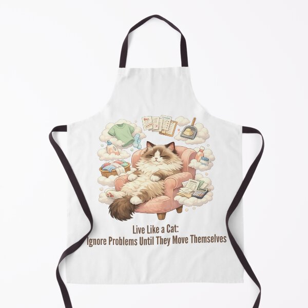 Item preview, Ignore Problems Until They Move themselves - Cat Logic designed and sold by RunningWhiskers.