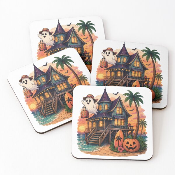 Item preview, Haunted Beach House Summerween designed and sold by DustyCuriositie.
