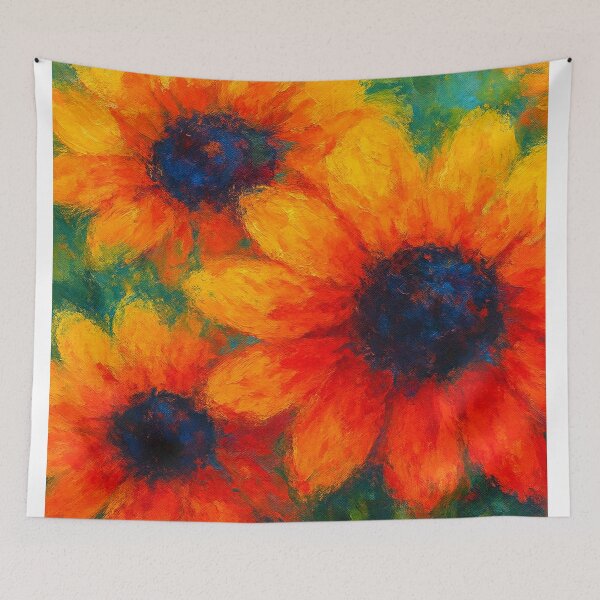 Item preview, Vibrant Sunflower Painting – Bold Impressionist Floral Art designed and sold by Rocket&Stars.