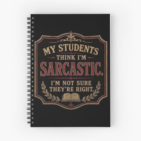Item preview, Funny Teacher Gift My Students Think I'm Sarcastic Retro Humor Art Print designed and sold by thoughtswear.