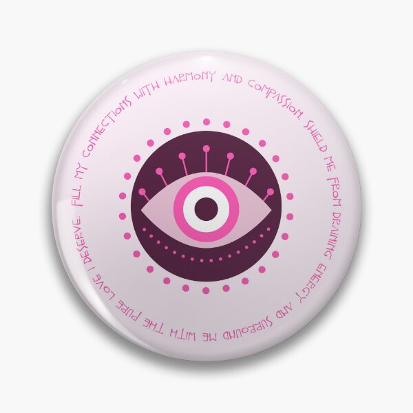Item preview, Evil Eye Mantra for Loving Relationships - Pink Eye designed and sold by TheThankfulTyne.