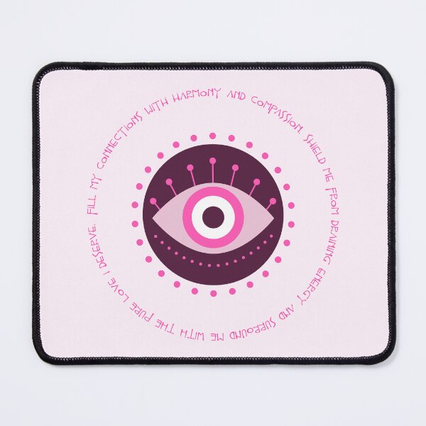 Item preview, Evil Eye Mantra for Loving Relationships - Pink Eye designed and sold by TheThankfulTyne.