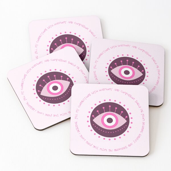 Item preview, Evil Eye Mantra for Loving Relationships - Pink Eye designed and sold by TheThankfulTyne.