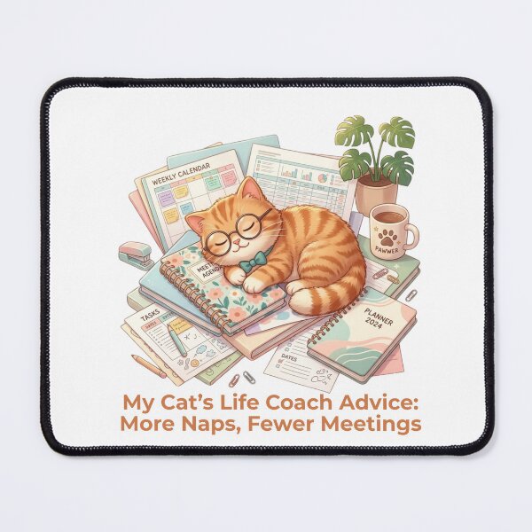 Item preview, More Naps, Fewer Meetings - Cat Logic designed and sold by RunningWhiskers.