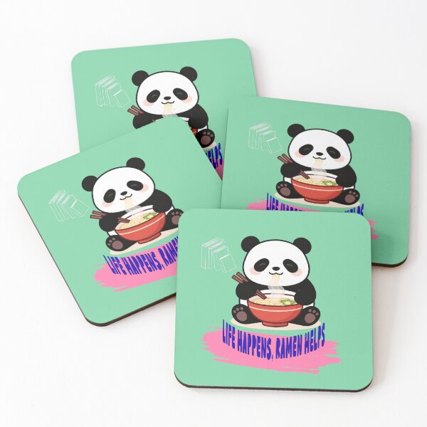 Item preview, Cute Panda Eating Ramen | Life Happens, Ramen Helps designed and sold by CREATIVE HIVE.