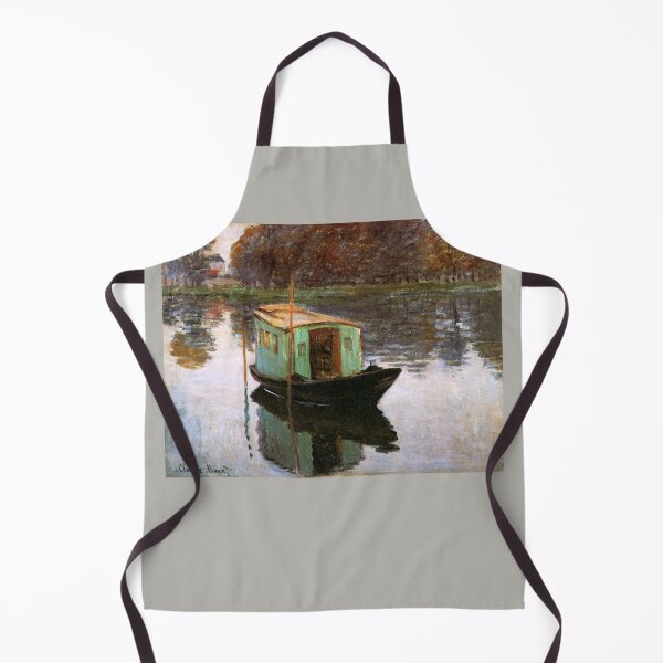 Item preview, The Studio Boat Claude Monet painting designed and sold by ArtUnova.
