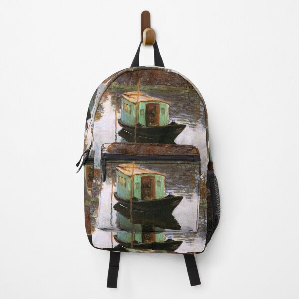 Item preview, The Studio Boat Claude Monet painting designed and sold by ArtUnova.