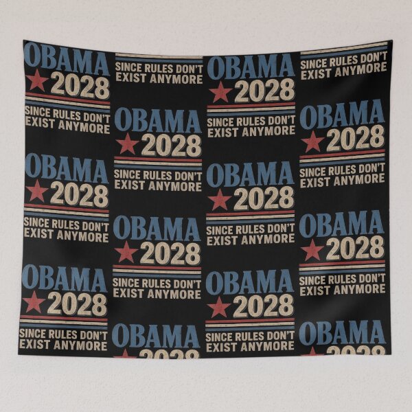 Item preview, Obama 2028 Since Rules Don't Exist Anymore Funny Political Parody designed and sold by Glow-Paw-Studio.