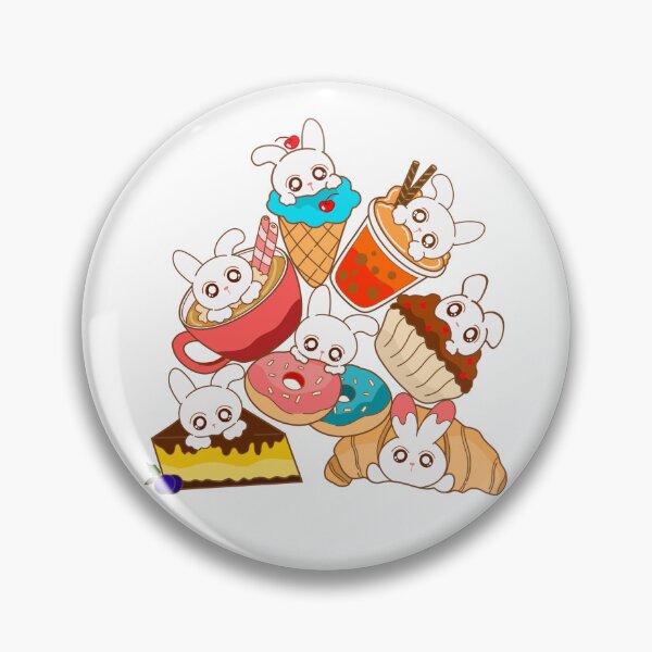 Item preview, kawaii food: bunnies and treat designed and sold by TsouChiungYu.