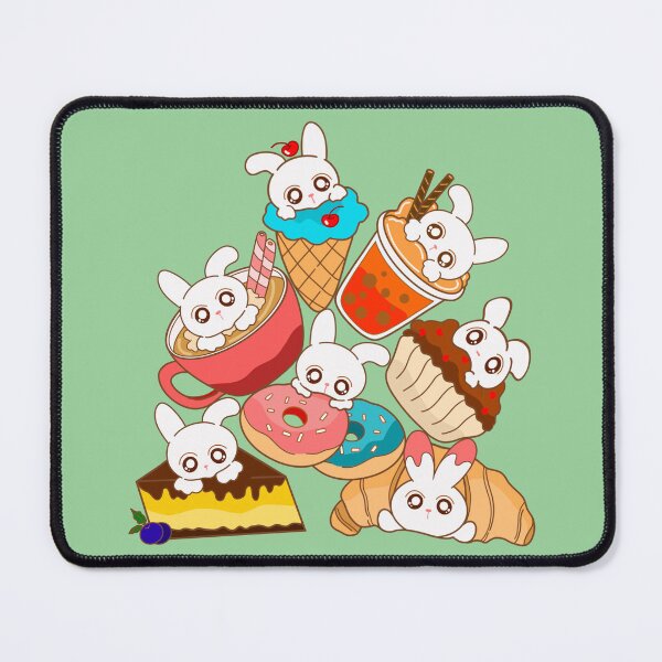 Item preview, kawaii food: bunnies and treat designed and sold by TsouChiungYu.