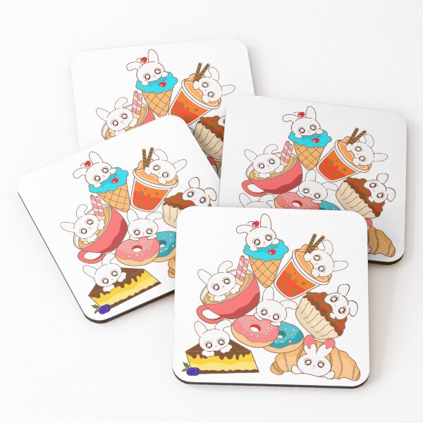 Item preview, kawaii food: bunnies and treat designed and sold by TsouChiungYu.