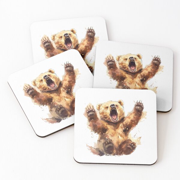 Item preview, Bear Cub | Cute Woodland Animal Watercolor Art designed and sold by Mandayartstudio.