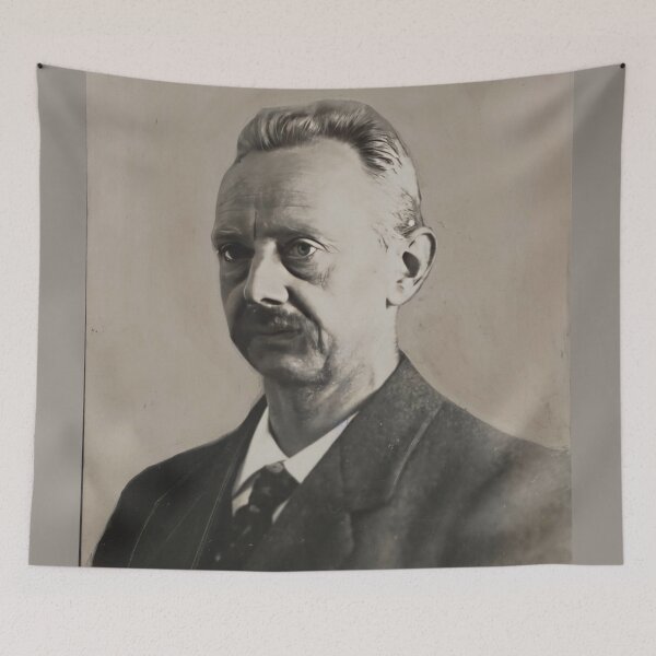Item preview, Vintage photograph of a stern  old man with mustache and text designed and sold by Photopat.