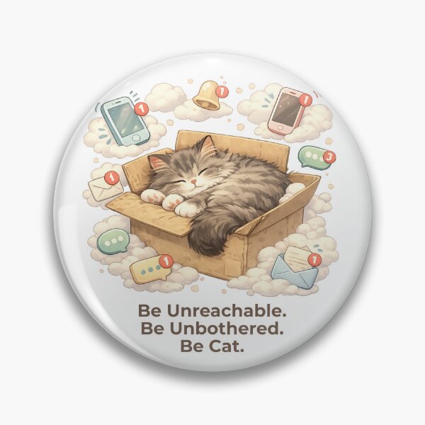 Item preview, Be Unreachable. Be Unbothered. Be Cat. - Cat Logic designed and sold by RunningWhiskers.