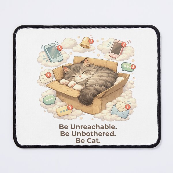Item preview, Be Unreachable. Be Unbothered. Be Cat. - Cat Logic designed and sold by RunningWhiskers.
