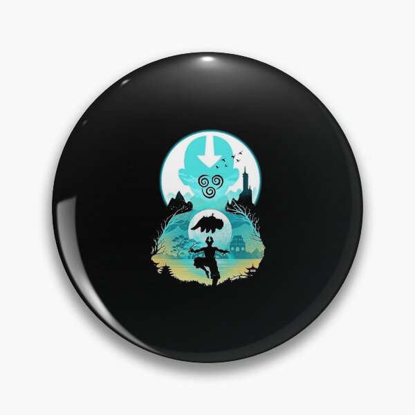 Item preview, Avatar State Aang and Appa Silhouette Blue Moon designed and sold by anierladsas.