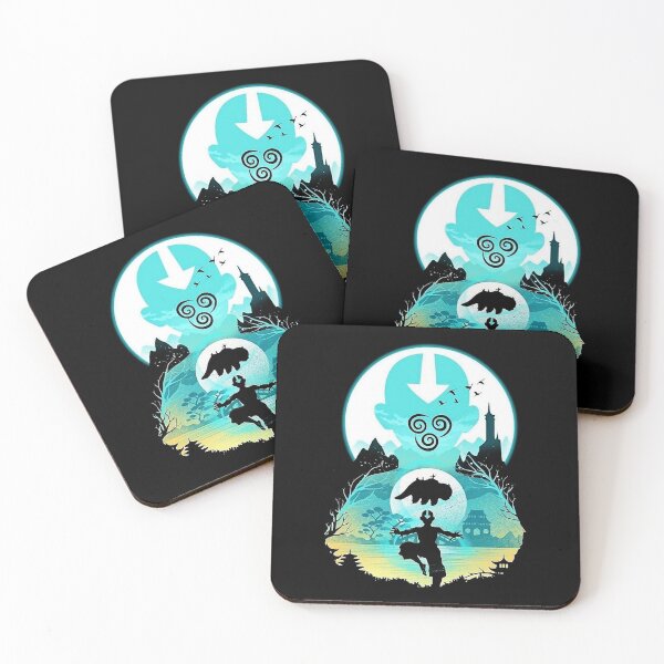 Item preview, Avatar State Aang and Appa Silhouette Blue Moon designed and sold by anierladsas.