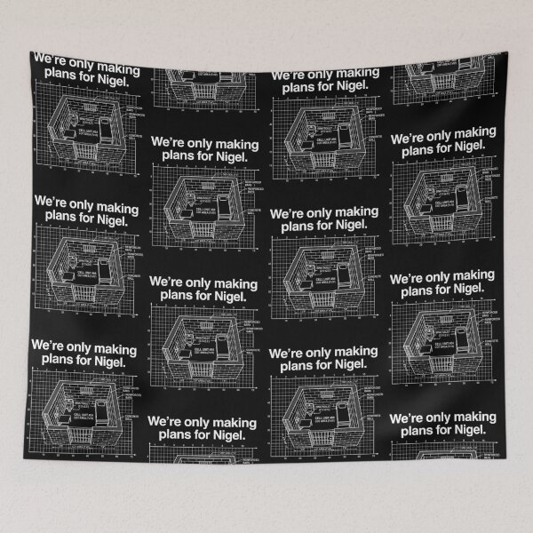Item preview, We're Only Making Plans For Nigel Funny Music designed and sold by Glow-Paw-Studio.