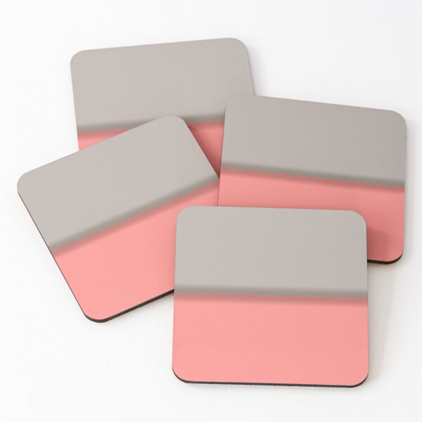 Item preview,  Taupe and Bright Coral Color Block designed and sold by pluielegere.
