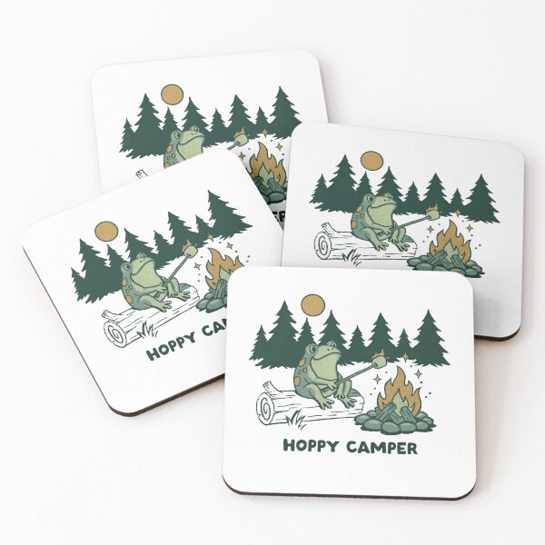 Item preview, Happy Camper Frog Camping Around the Campfire designed and sold by Gbriel3.