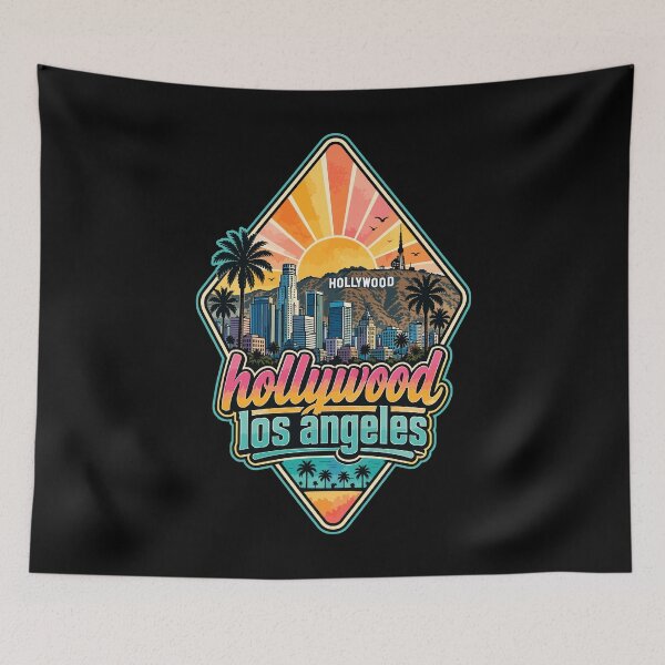 Item preview, Hollywood Los Angeles California Travel Watercolor designed and sold by TomFrontierArt.