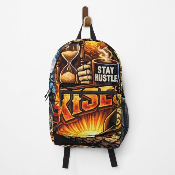 Item preview, Rise & Grind Skull | Hustle Motivation Streetwear Design designed and sold by ZibaCentralShop.