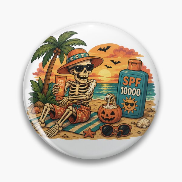 Item preview, Skeleton Beach Vacation Summerween designed and sold by DustyCuriositie.
