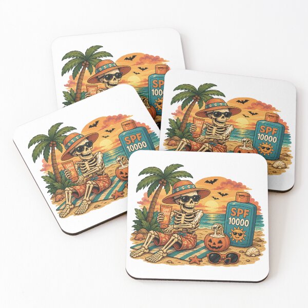 Item preview, Skeleton Beach Vacation Summerween designed and sold by DustyCuriositie.