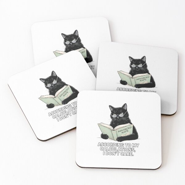 Item preview, According To My Calculations Black Cat Advanced Naps Funny Bookworm Art designed and sold by Pavnud.