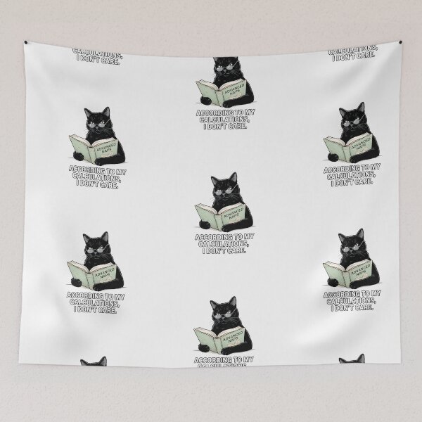 Item preview, According To My Calculations Black Cat Advanced Naps Funny Bookworm Art designed and sold by Pavnud.