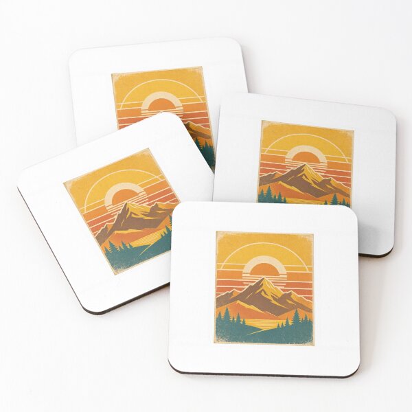 Item preview, : Retro 70s Mountain Sunset Wilderness designed and sold by EmilMarkt.