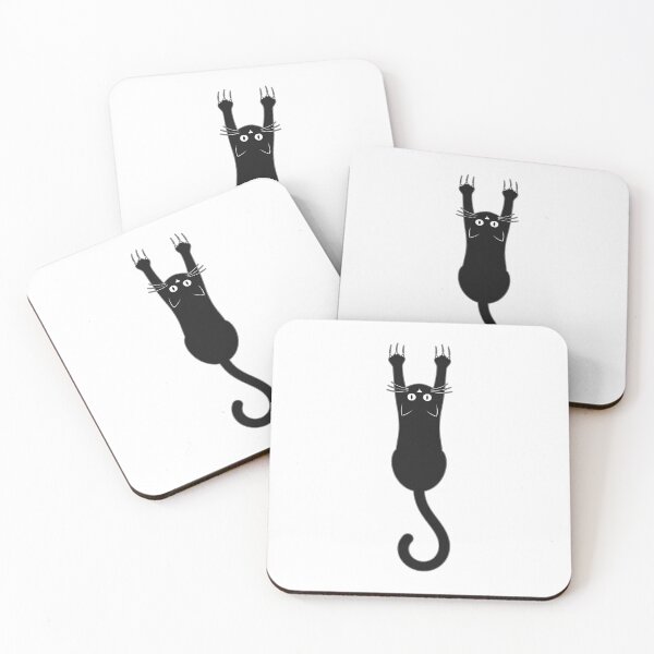 Item preview, Hanging Black Cat Claws Out Funny Reaching Kitty Art designed and sold by Pavnud.