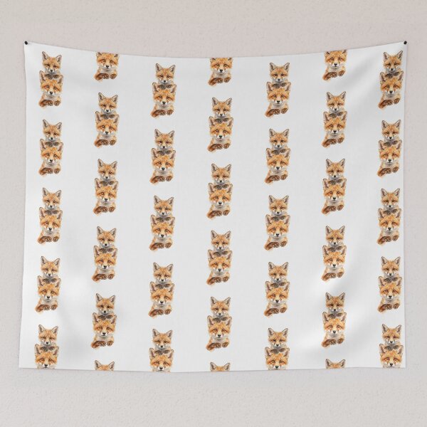 Item preview, Stacked Fox Cubs designed and sold by Roy & Tiffany.