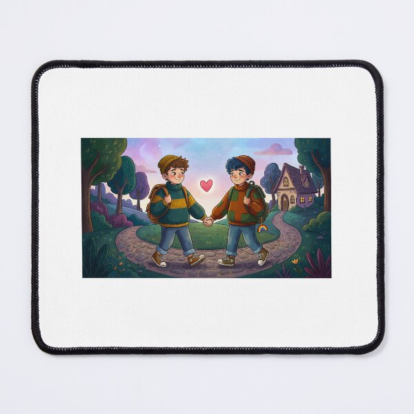 Item preview, Pride Men "Boys in Love Whimsical Pride Illustration" designed and sold by LookAtMeez.