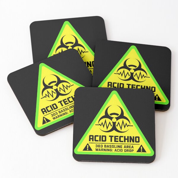 Item preview, Acid Techno 303 Bassline Area Warning Street Sign designed and sold by  ZenRave Designs.