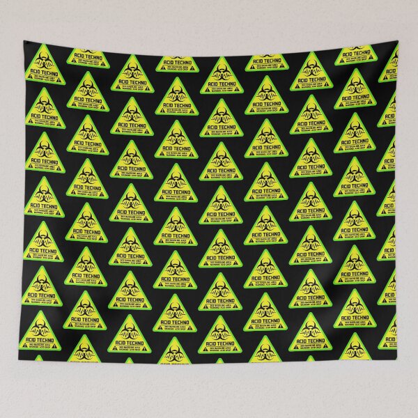 Item preview, Acid Techno 303 Bassline Area Warning Street Sign designed and sold by  ZenRave Designs.