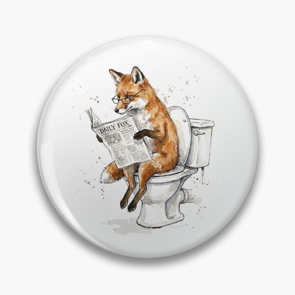 Item preview, Fox On Toilet designed and sold by Roy & Tiffany.