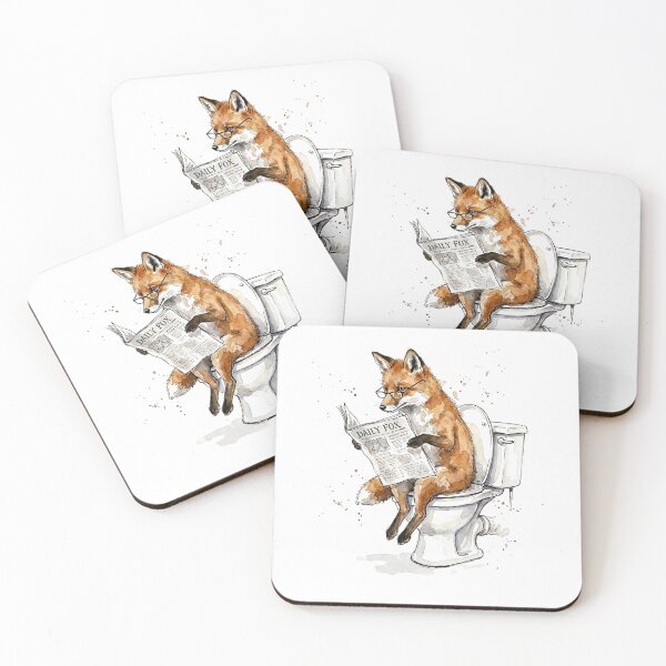 Item preview, Fox On Toilet designed and sold by Roy & Tiffany.