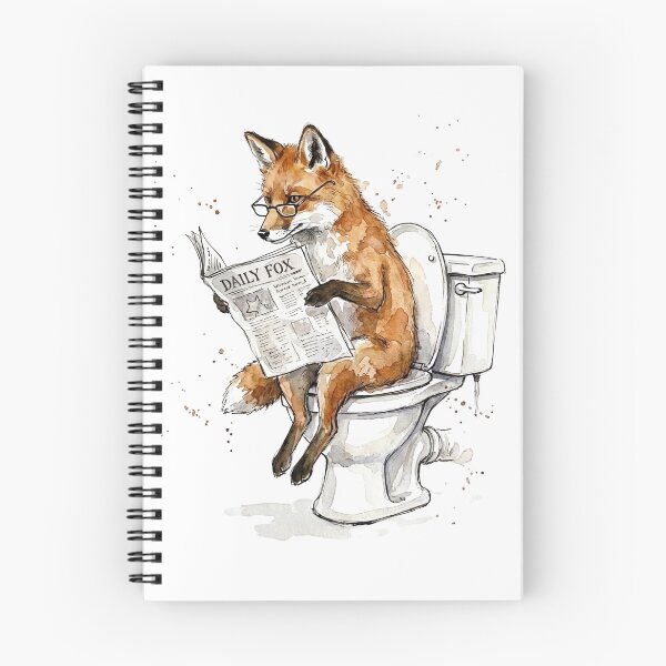 Item preview, Fox On Toilet designed and sold by Tiffany Roy.